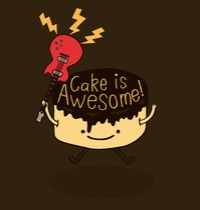 Cake Is Awesome! t-shirt design