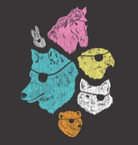 Animals with Eyepatches! Yes! t-shirt design