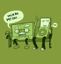 Grandpa Cassette t-shirt design