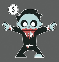 Corporate Zombie t-shirt design