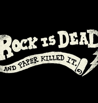 Rock is dead and paper killed it. t-shirt design