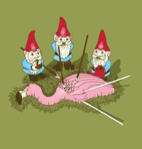 Demise of Mr. Flamingo t-shirt design