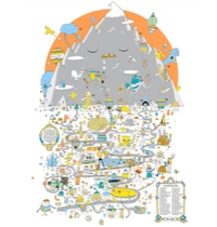 Map of Mt. Sato Land! t-shirt design