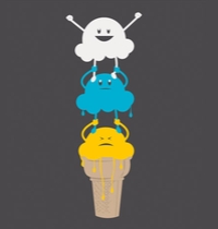 Ice Cream Cheerleading Stunt t-shirt design
