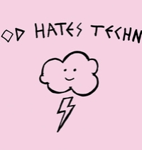 God Hates Techno t-shirt design