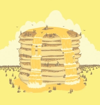 Pancakes Mountain t-shirt design