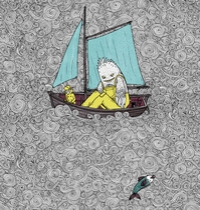 Old Man and the Sea t-shirt design