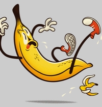 A Banana Slipping on a Banana Peel t-shirt design