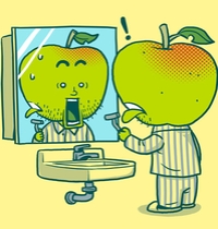 The Apple Shaving Accident t-shirt design
