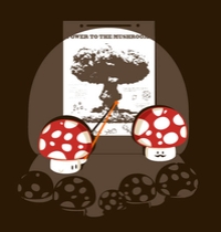 Power to the Mushroom t-shirt design