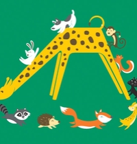 Giraffe Slide t-shirt design
