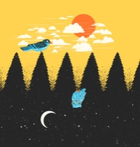 Day vs Night t-shirt design