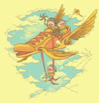 Fly Me Through the Cloud t-shirt design