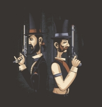 Pistols at Dawn t-shirt design