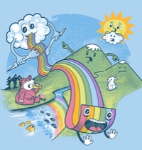 Rainbow Pasta t-shirt design