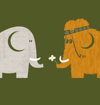 Mammoths were Hippies t-shirt design