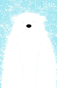 It's a Polar Bear Blinking in a Blizzard