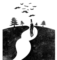 Moustacheville t-shirt design