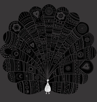 Peacock at Night t-shirt design