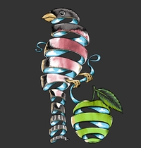 Surrealist Bird t-shirt design