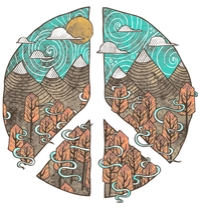 Peaceful Landscape t-shirt design