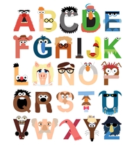 Muppet Alphabet Muppets DTG t-shirt design