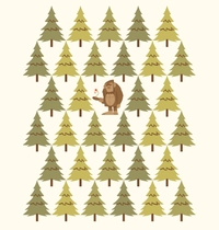 How Bigfoot Staves Off Boredom t-shirt design