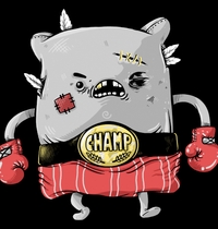 Pillow Fight Champion t-shirt design