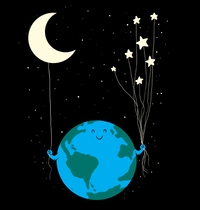 Under the Moon and Stars t-shirt design