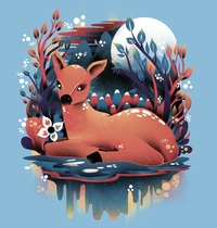 The Red Deer t-shirt design
