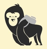 Silverback Pack Gorilla DTG t-shirt design