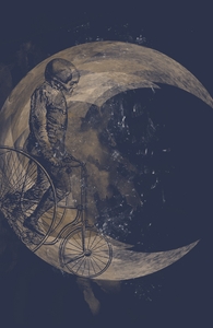 Moon Rider: Girly Tri-Blend Pullover