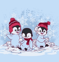 Playful Penguins t-shirt design