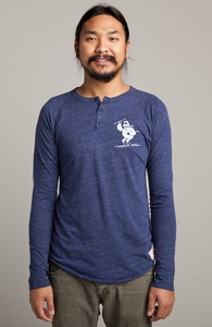 Yeti Trouble: Threadless Guys Long Sleeve Henley, Guys Select - 40% Off Winter Collection + Threadless Collection