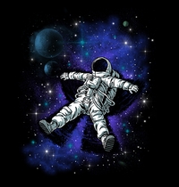 Astronaut s Snow Angel t-shirt design