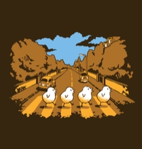 Why Did The Chicken Cross Abbey Road...? t-shirt design