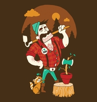 Green Thumberjack t-shirt design