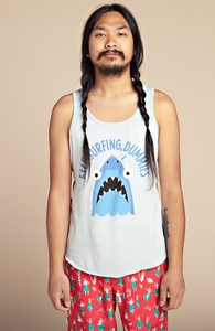 Great White Snark: Guys Pima Pocket Tank, Select Guys + Threadless Collection