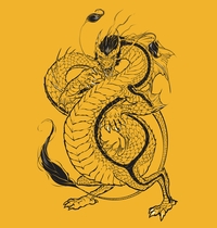 Bruce the Dragon t-shirt design