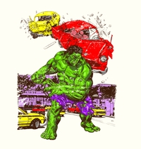 Hulk in the City t-shirt design