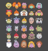 30 Fraggle Faces t-shirt design