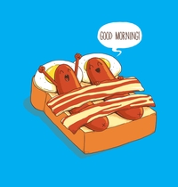 Breakfast in Bed t-shirt design