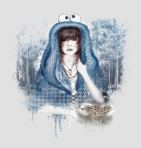 Little Blue Riding Hood t-shirt design