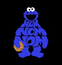 Om nom nom nom t-shirt design