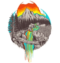 Melting Sun t-shirt design