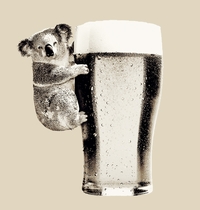 Koala Loves Beer t-shirt design