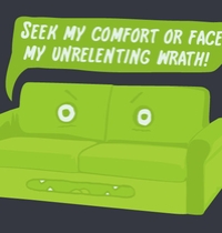 Wrath of the Sofa t-shirt design