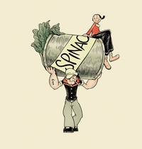 The Sailor Man with the Spinach Can t-shirt design