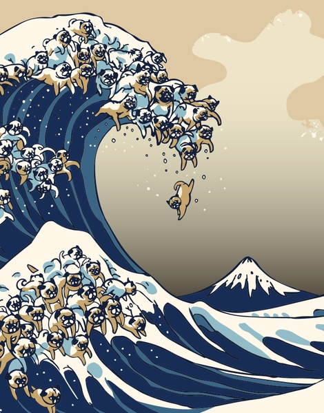 The Great Wave of Pug Hero Shot