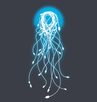 Electric Jellyfish t-shirt design